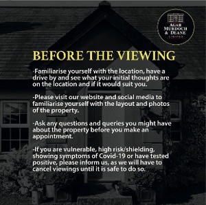 Covid-19 Viewing Advice for Vendors, Landlords and Viewers.