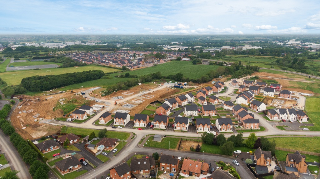 Bird's Eye View above Drumnagoon Park